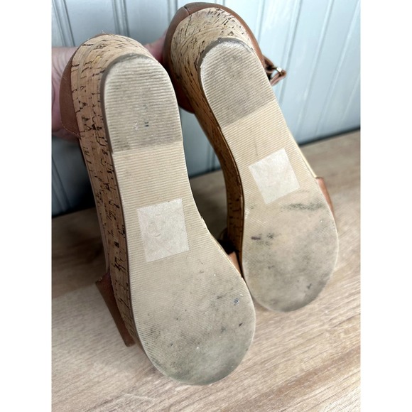 Unr8ed Girls wedge sandals faux leather cork size 3 - Picture 9 of 9